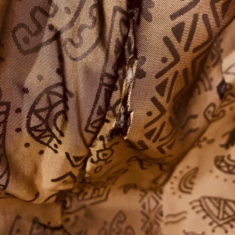 Vintage Mirage Brown Soft Distressed Leather Jacket Coat Size 44 XL - Picture 10 of 15